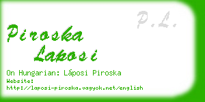 piroska laposi business card